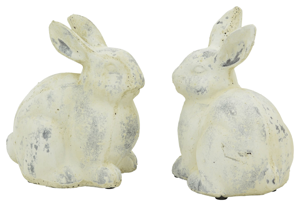 Deko Hase aus Zement, creme/weiß ca. 18x12x20 cm
