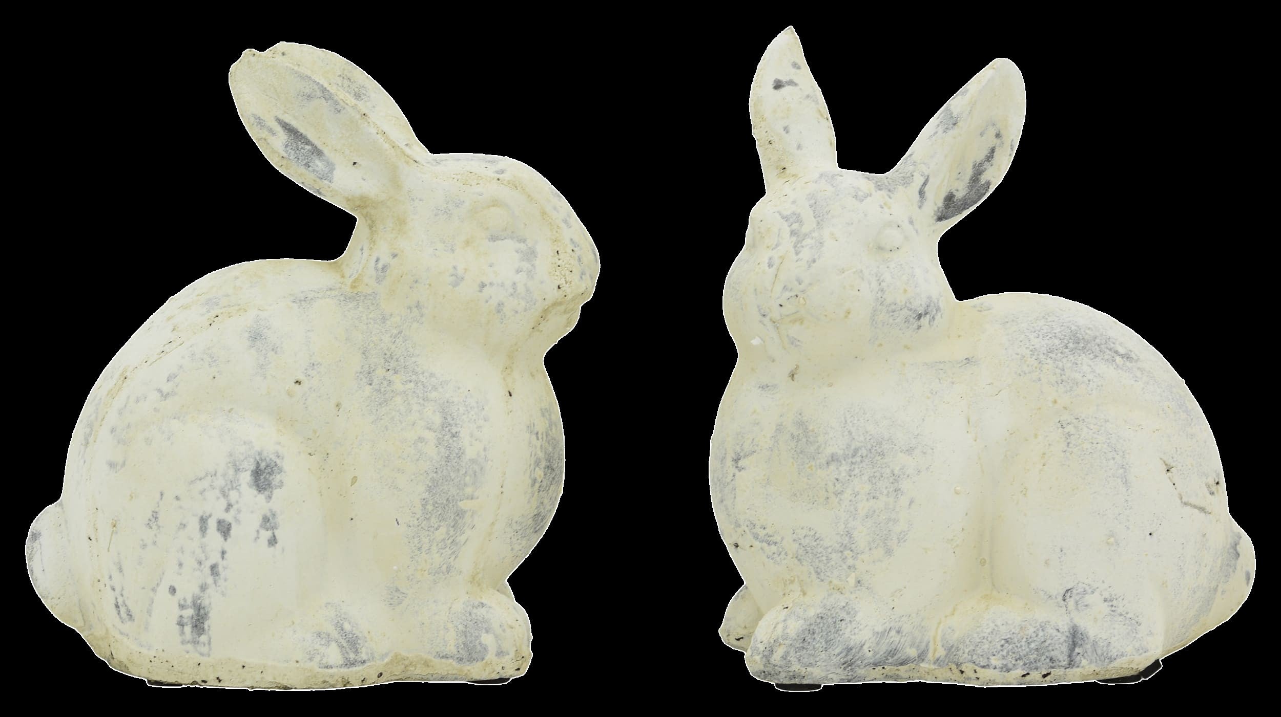 Deko Hase aus Zement, creme/weiß ca. 18x12x20 cm