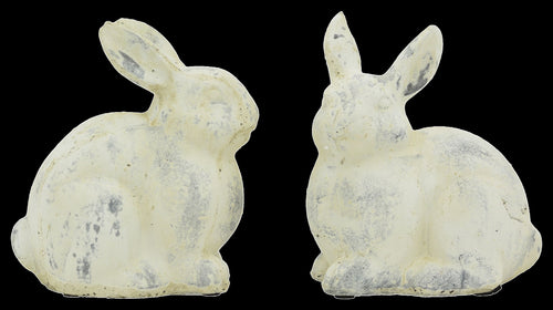 Deko Hase aus Zement, creme/weiß ca. 18x12x20 cm