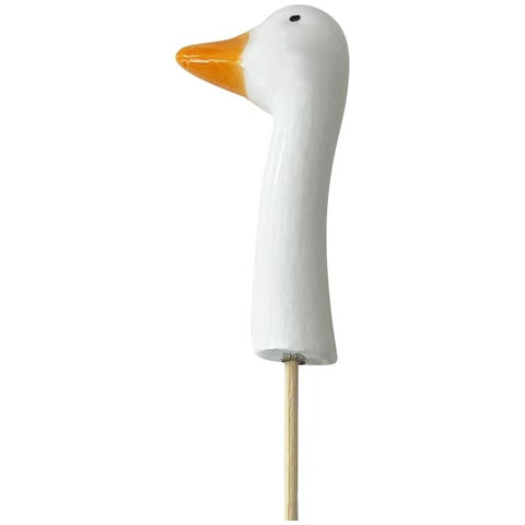 Gänse Stick Ivory Keramik ca. 3,9x2,3x7,6 cm