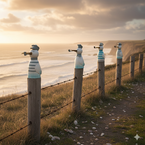 Zaunhocker Möwe – Metall Gartendeko ca. 20 cm zur Wahl 4 Motive