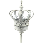 Gartenstecker Krone Weiß – Metall Shabby-Stil ca. 110 cm
