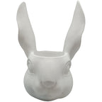 Oster Hasenkopf Pflanztopf aus Polyresin in Weiß ca. 30 cm