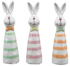 Osterhasen-Deko Set aus Keramik (3er Set) ca. 12 cm