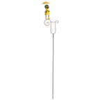 Regenmesser Frosch aus Metall Gartenstecker mit Glas Messzylinder