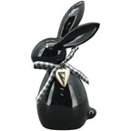 Osterhase aus Keramik zur Wahl schwarz oder weiß ca. 10,4x7,4x19,6 cm