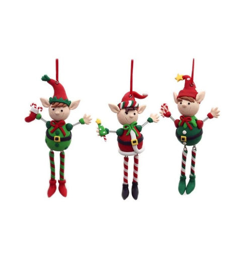 3-er SET Elfen zum Hängen ca. 16 cm lang