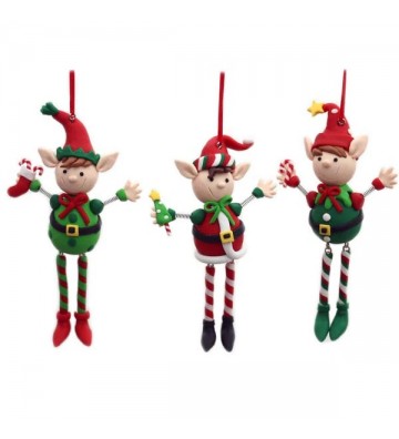 3-er SET Elfen zum Hängen ca. 16 cm lang