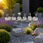 Gartenstecker Steinvögel aus Granit und Edelstahl Höhe 110 cm zur Wahl 1-6 Vögel