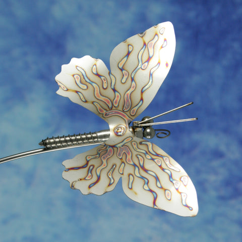 Gartenstecker Schmetterling ca. 150 cm Länge am Schwingstab aus Edelstahl