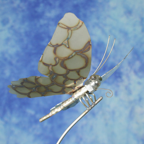 Gartenstecker Schmetterling ca. 200 cm lang am Schwingstab aus Edelstahl