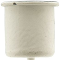 Kerzenhalter Claire Blanc, Shabby chic beige aus Metall für Kerzen Ø 22 mm ca. 10,5 cm hoch