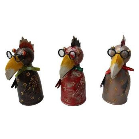 Zaunhocker Rabe aus Metall – 23 cm zur Wahl Rot, Kupfer oder Braun