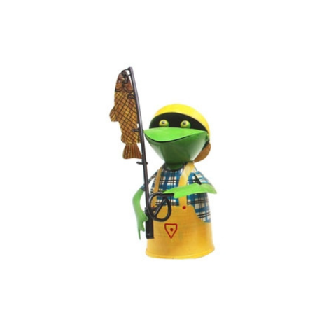 Zaunhocker Angler aus Metall 25 cm – Gartendeko in 4 Ausführungen