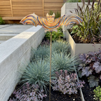 Gartenstecker Fledermaus aus Edelstahl  75 cm wetterfest