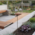 Gartenstecker Steinvogel Pärchen Herz 140 cm wetterfest