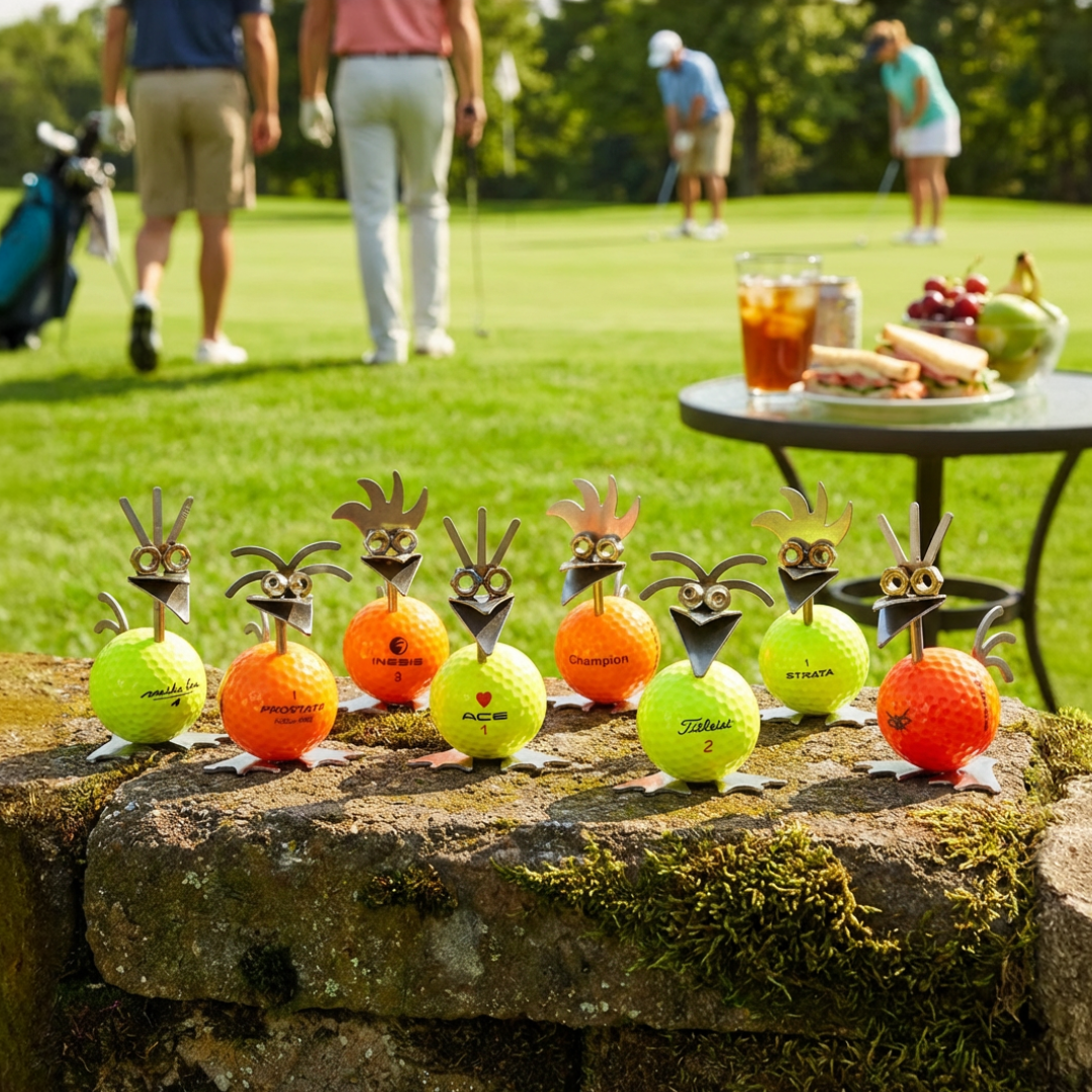 Golf Birdie Deko Edelstahl  8,5 cm zur Wahl Geschenk für Golfspieler