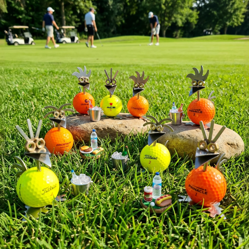 Golf Birdie Deko Edelstahl  8,5 cm zur Wahl Geschenk für Golfspieler