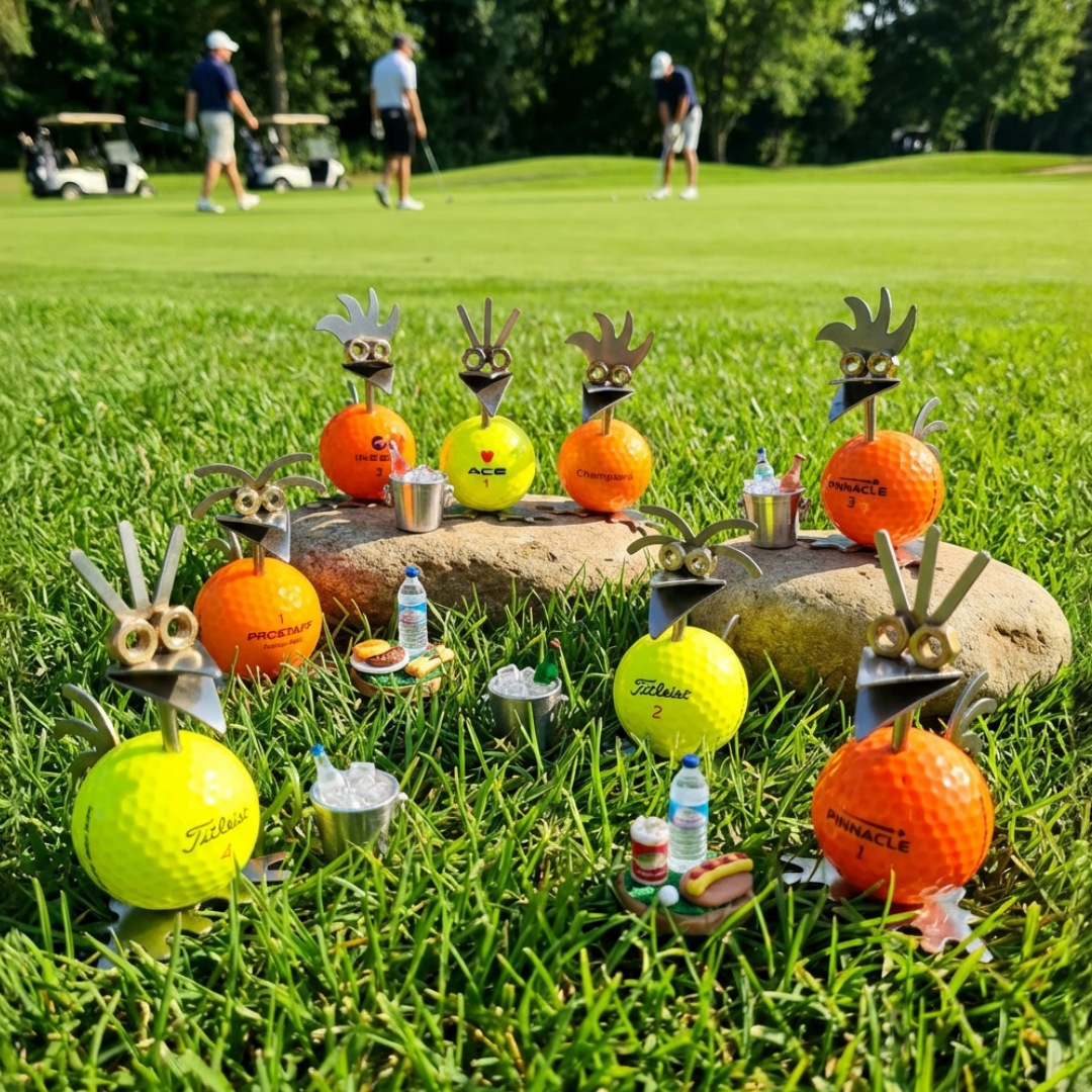 Golf Birdie Deko Edelstahl  8,5 cm zur Wahl Geschenk für Golfspieler