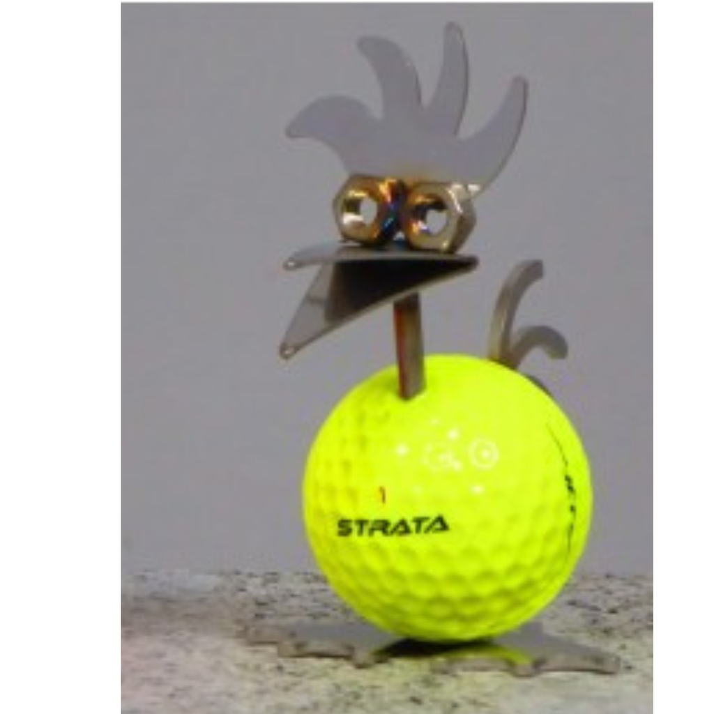 Golf Birdie Deko Edelstahl  8,5 cm zur Wahl Geschenk für Golfspieler