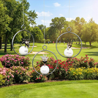 Golf Birdie Hängedeko Edelstahl – Ring 12 cm, Geschenk für Golfspieler
