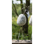 Steinvogel aus Granit und Edelstahl ca. 30 cm 5 Kopfformen zur Wahl
