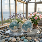 Deko Fisch Ocean 2er Set aus Keramik – maritime Gartendeko & Wohnaccessoire