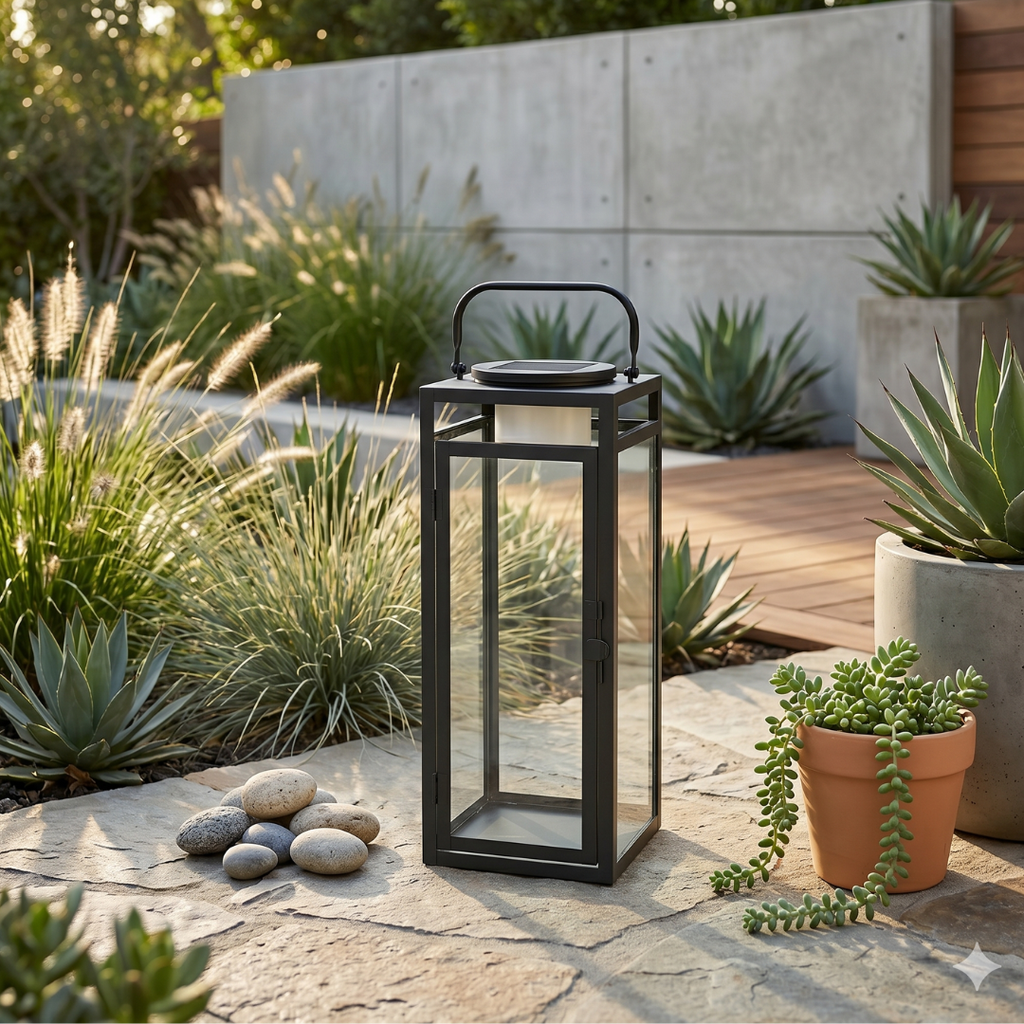 Solar Laterne ArtFerro aus Metall & Glas – moderne Gartenlaterne für Terrasse & Balkon