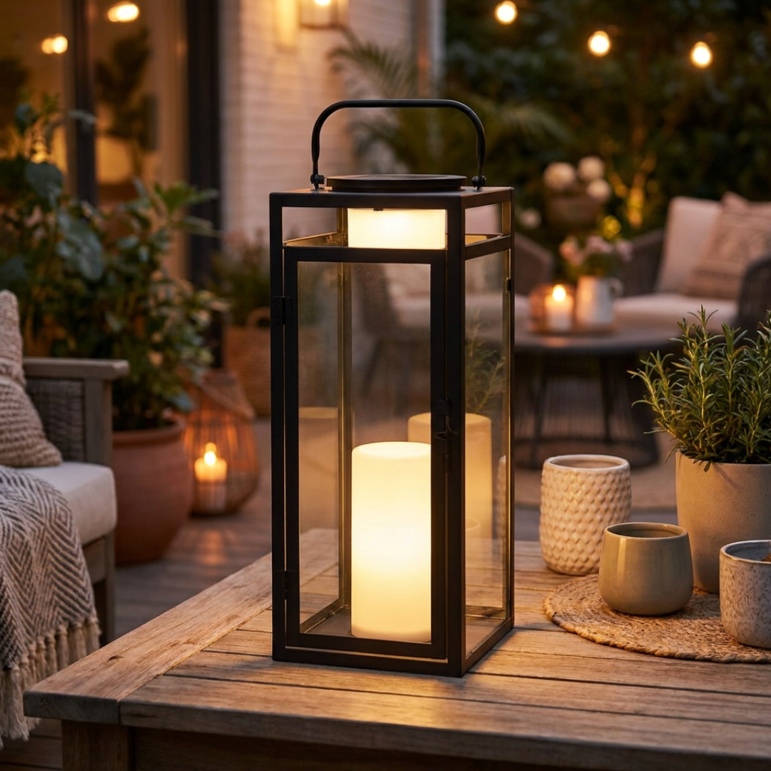 Solar Laterne ArtFerro aus Metall & Glas – moderne Gartenlaterne für Terrasse & Balkon