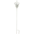 Gartenstecker Krone Weiß – Metall Shabby-Stil ca. 110 cm
