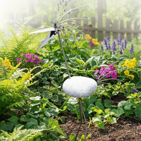 Steinvogel SV XL15  ca. 140cm hoch aus Granit und Edelstahl