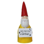 Zaunhocker Gartenzwerg aus Metall ca. 26 cm – 6 versch. Sprüche zur Wahl