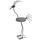 Steinvogel aus Granit und Edelstahl ca. 80 cm Gartendeko