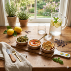 Holztablett Citron mit 3 Schalen – Zitronen Deko für Küche & Terrasse