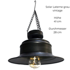 Solar Hängelampe aus Metall Vintage Stil – Outdoor Lampe für Garten & Terrasse