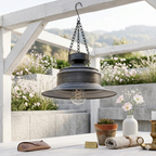 Solar Hängelampe aus Metall Vintage Stil – Outdoor Lampe für Garten & Terrasse