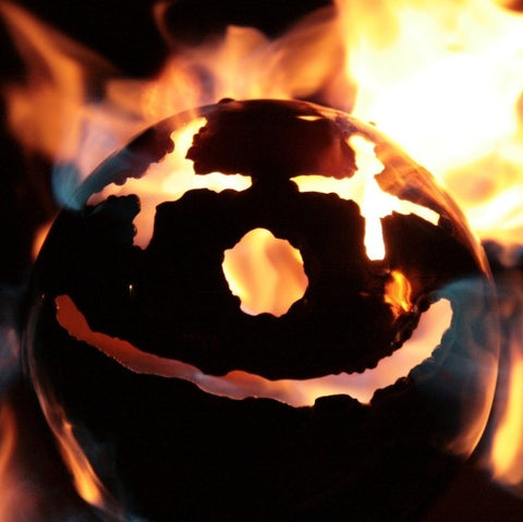 Feuerfratze ⌀ 18 cm aus Edelstahl zur Wahl 4 verschiedene Gesichter