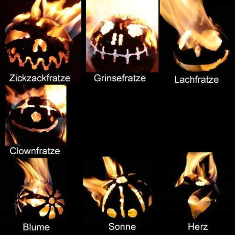 Feuerfratze ⌀ 13 cm aus Edelstahl zur Wahl 4 verschiedene Gesichter