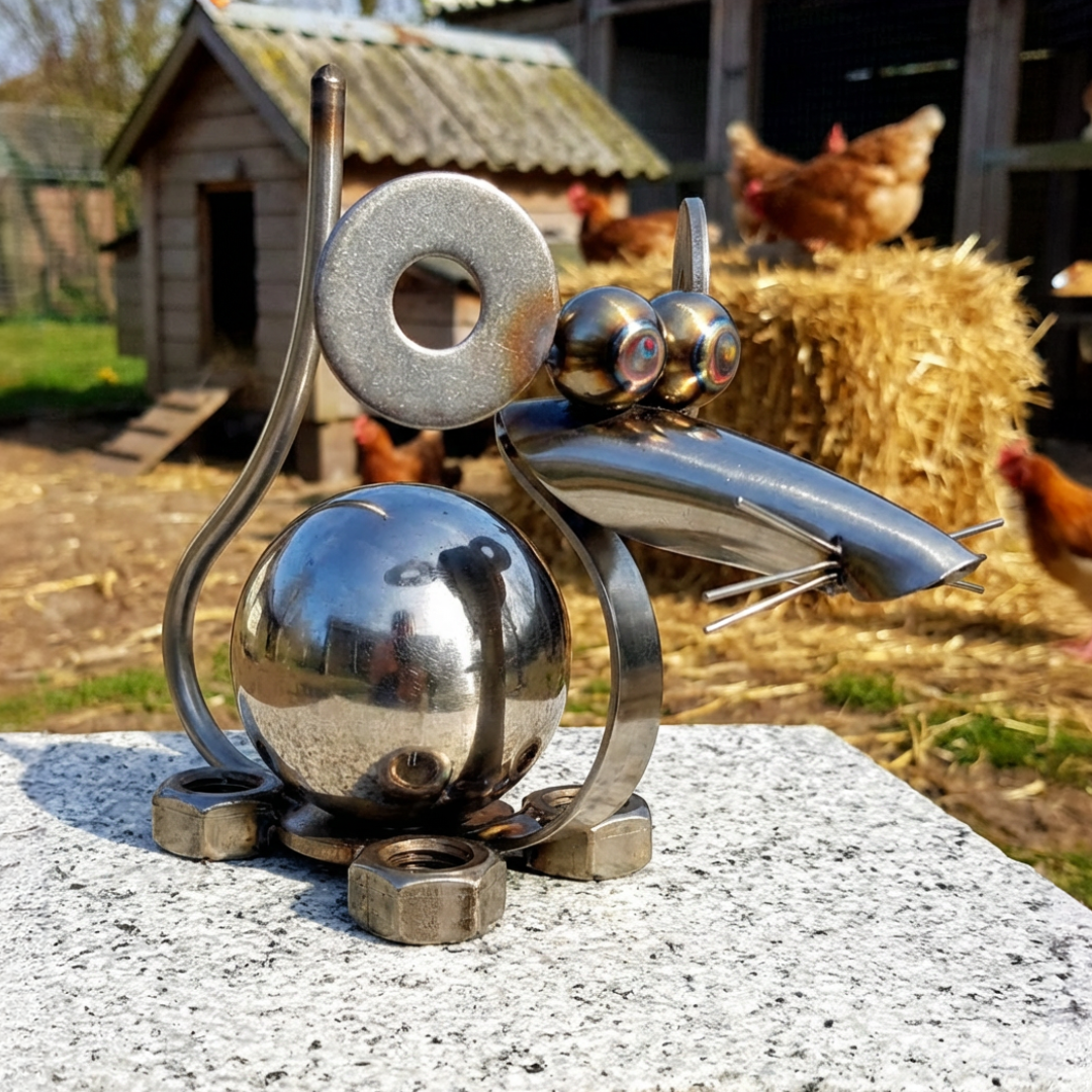 Deko Maus Edelstahl  Kugelmaus, wetterfest, tolle Geschenkidee