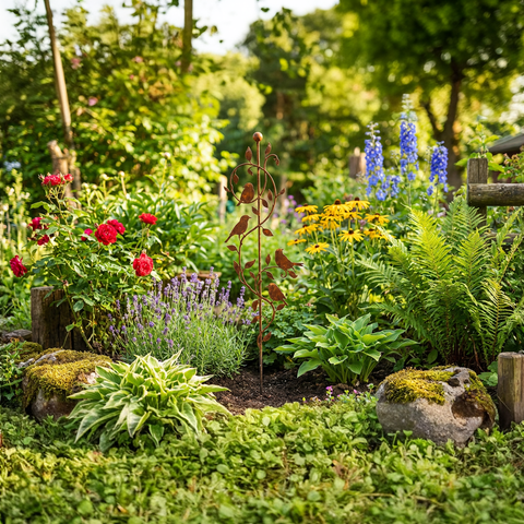 Gartenstecker Edelrost ca. 120 cm Vogelranken