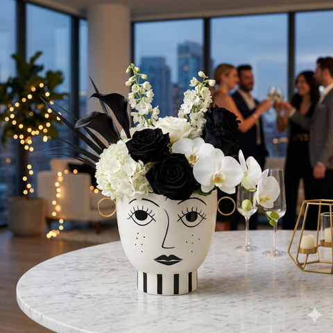 Weinkühler/ Deko Topf aus Keramik ca. 29 cm – Moderne Schale