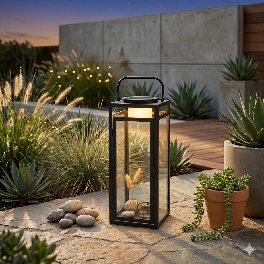 Solar Laterne ArtFerro aus Metall & Glas – moderne Gartenlaterne für Terrasse & Balkon