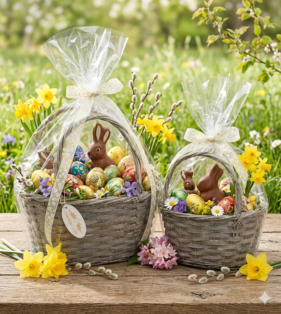 Geschenkkorb im Shabby Chic grau zur Wahl 30x15cm oder 25x12cm