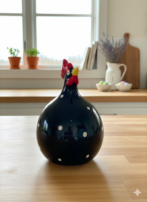 Deko Huhn aus Keramik – Landhaus Huhn Figur  ca. 11,5 cm