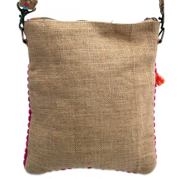 Jute Umhängetasche Jute bunt 30x25 cm