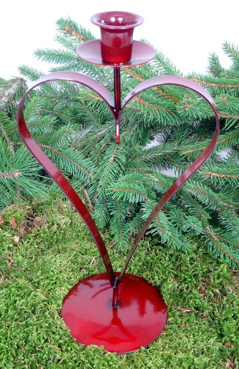 Kerzenhalter rot mit 4 verschiedenen Motiven zur Wahl je ca. 28cm hoch