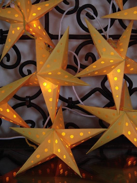 Leuchtsterne Set Batik 10 Stück Farbe  je ca. 15 cm zur Wahl