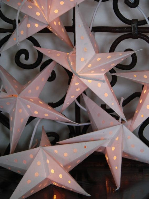 Leuchtsterne Set Batik 10 Stück Farbe  je ca. 15 cm zur Wahl