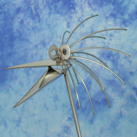 Steinvogel SV XL15  ca. 140cm hoch aus Granit und Edelstahl