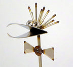 Steinvogel aus Granit und Edelstahl ca. 40 cm  4 Kopfformen zur Wahl